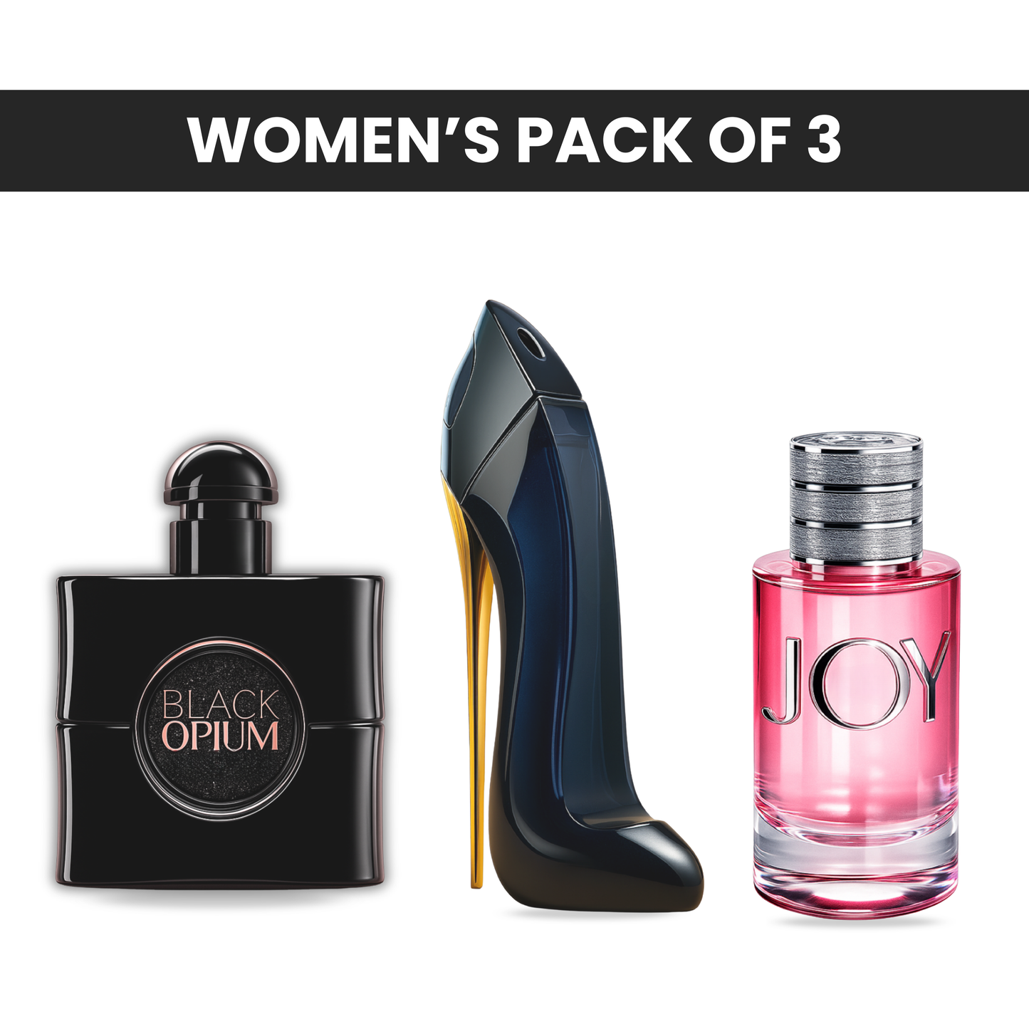 Pack of 3 for women: Mysmello black opium, Mysmello Good Girl, Mysmello joy