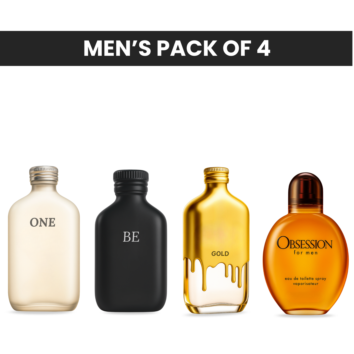 Pack of 4 for men: Mysmello one, Mysmello be, Mysmello gold, Mysmello obsession